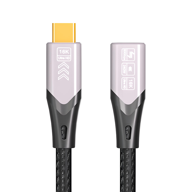 USB5/USB4雷电5雷电4全功Type-C铝合金能延长线 PD240W