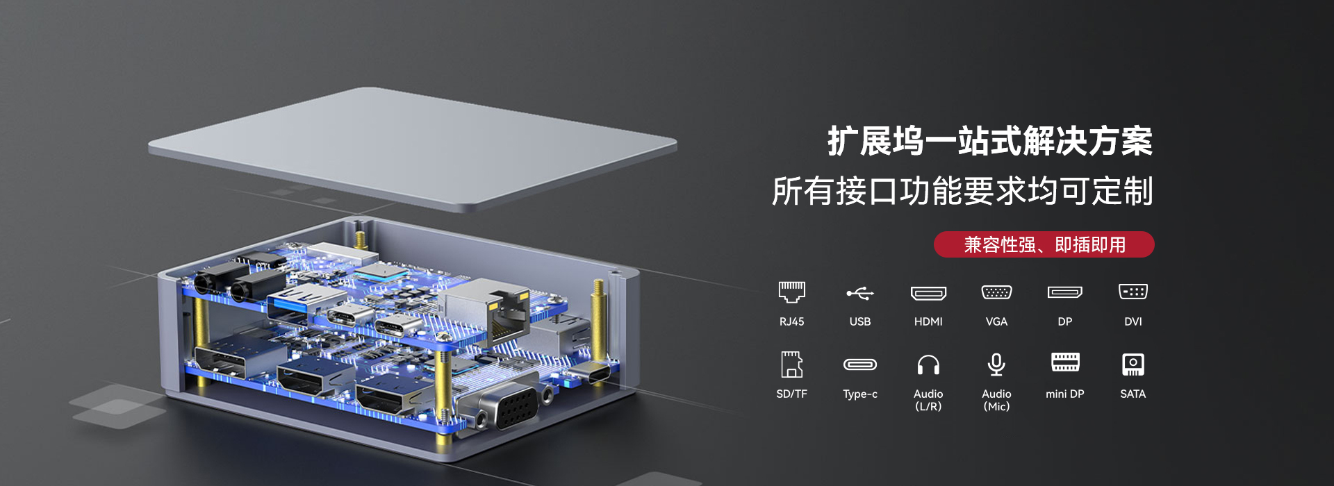 Type-c Hub扩展坞定制方案