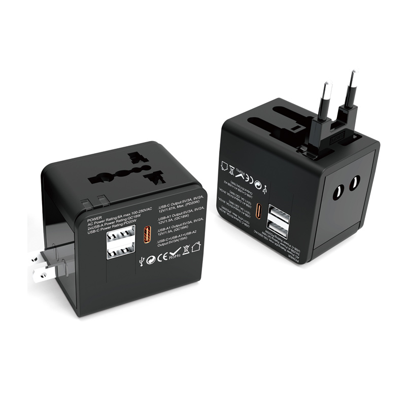 USB转换插座全球通旅行转换插头 PD20W+QC18W