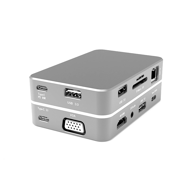 12合1多功能Type-C Hub扩展坞，桌面式拓展坞