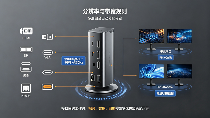 MST扩展坞最高支持多少分辨率和刷新率